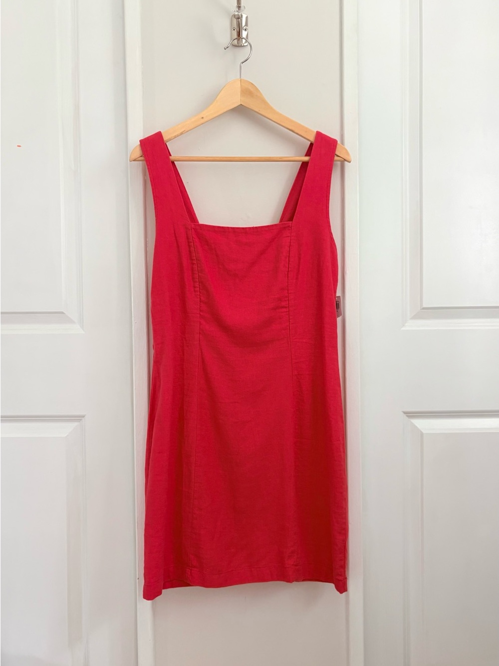 Old Navy Linen Blend Sundress – Bright Coral Pink – Size Medium